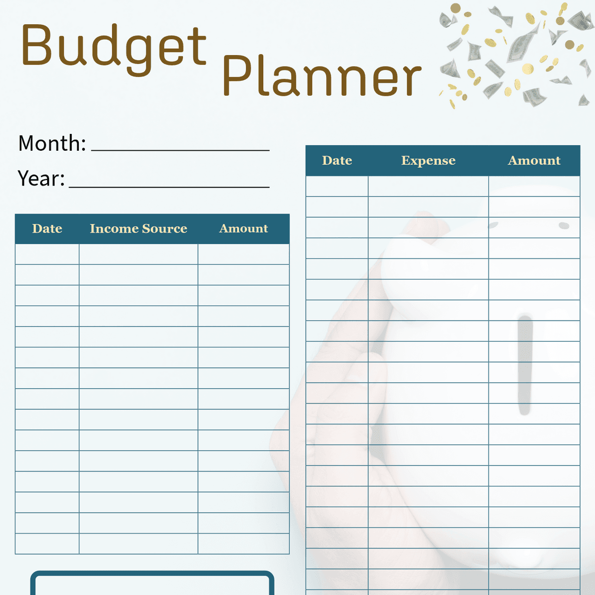 Fillable Budget Planner