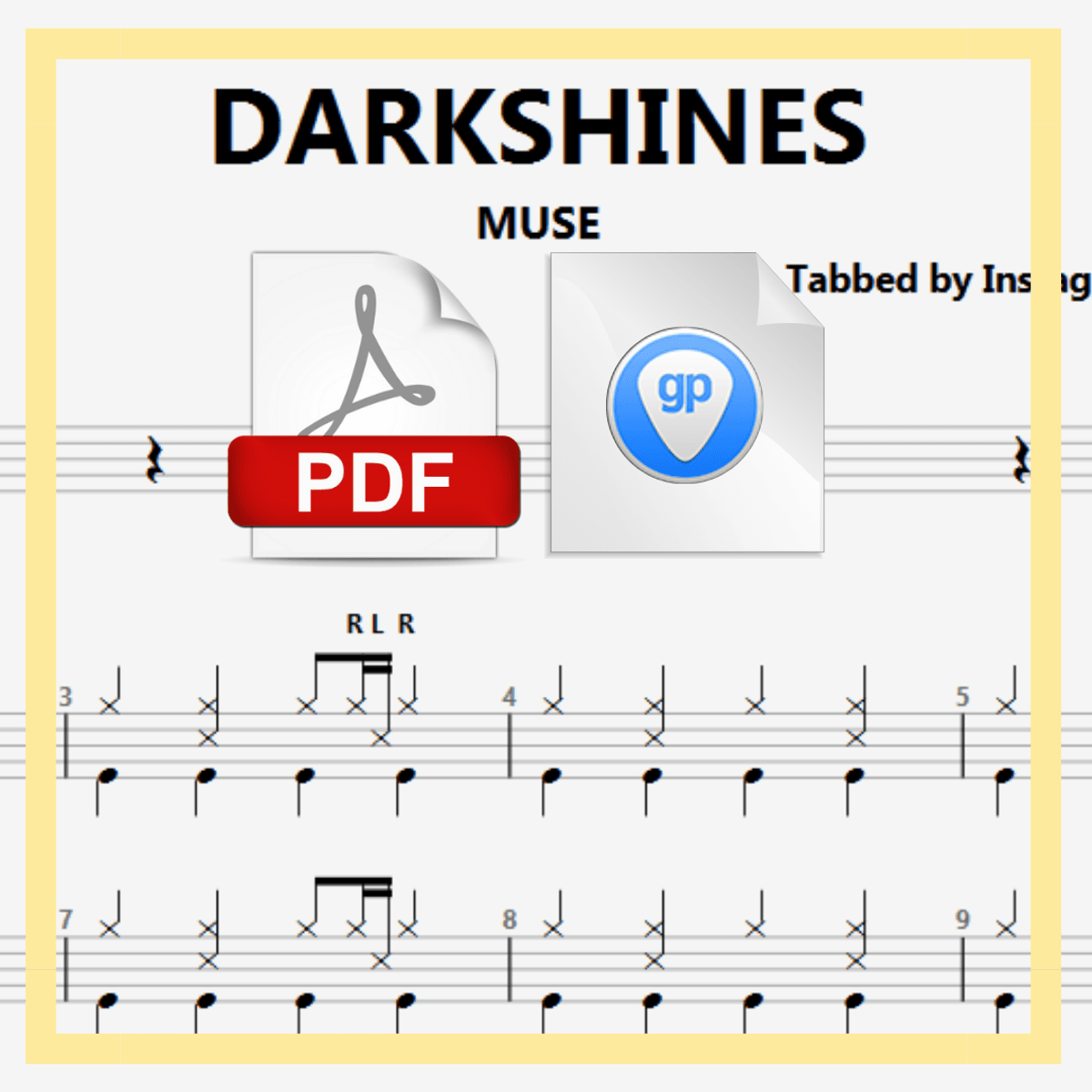 🎶DRUM SHEETS🎶Muse - Darkshines