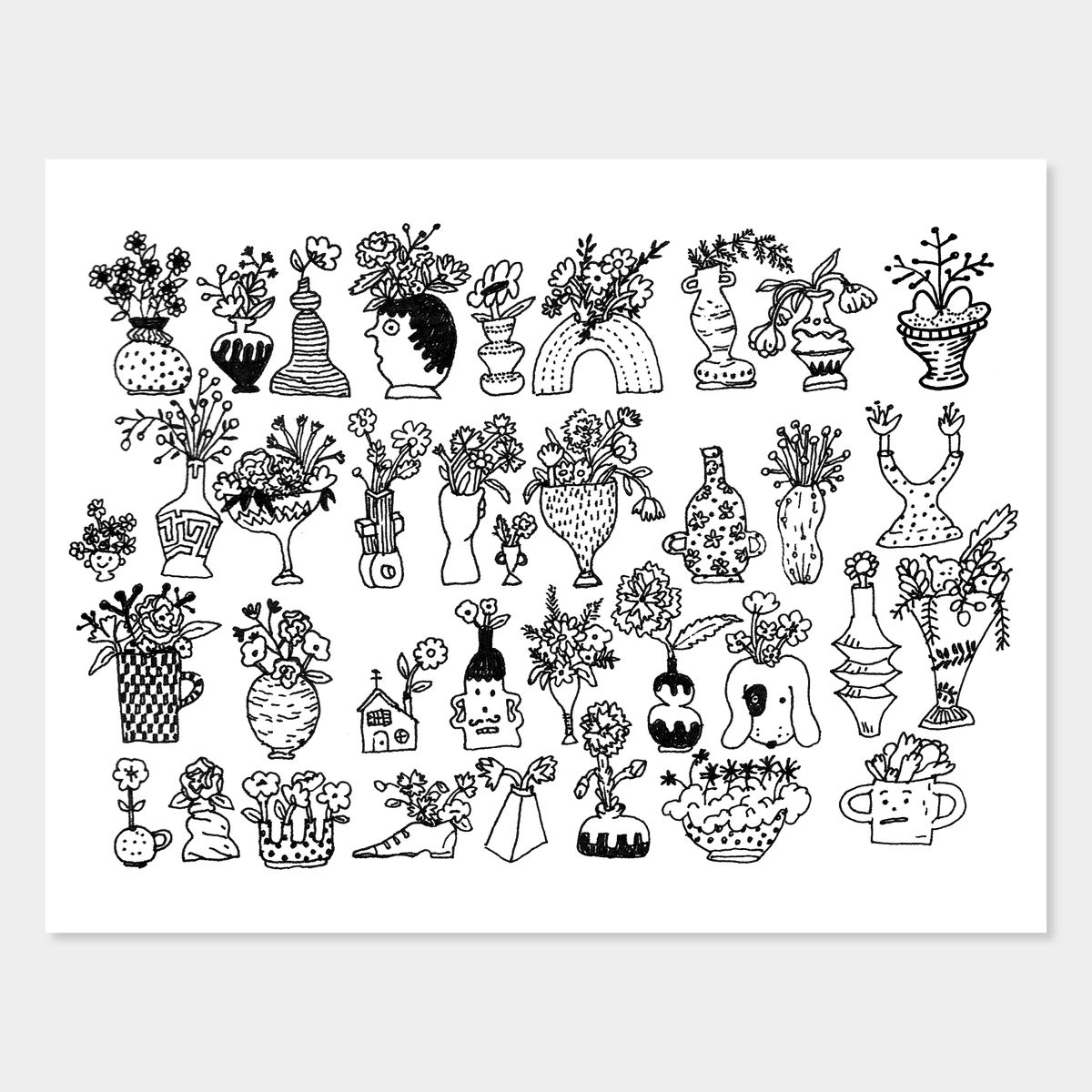 Face Vase Coloring page