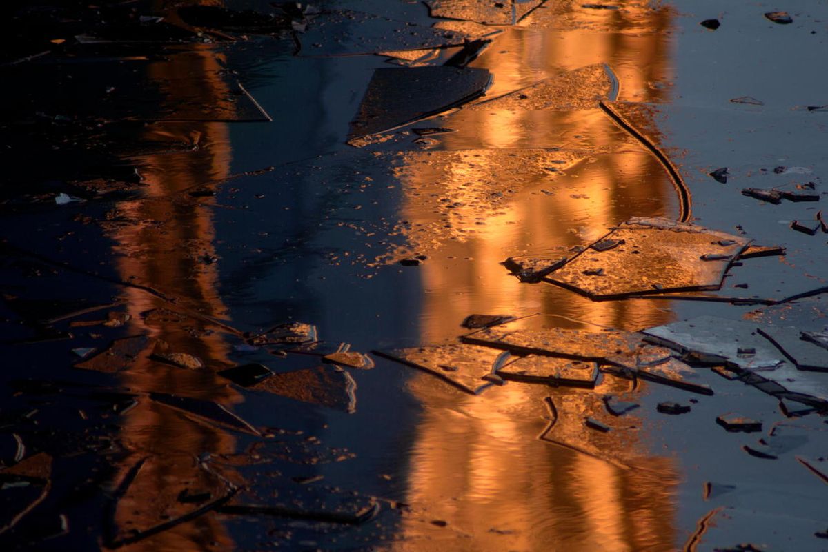 Abstract Reflection in Ice - High resolution photograph file download for printing