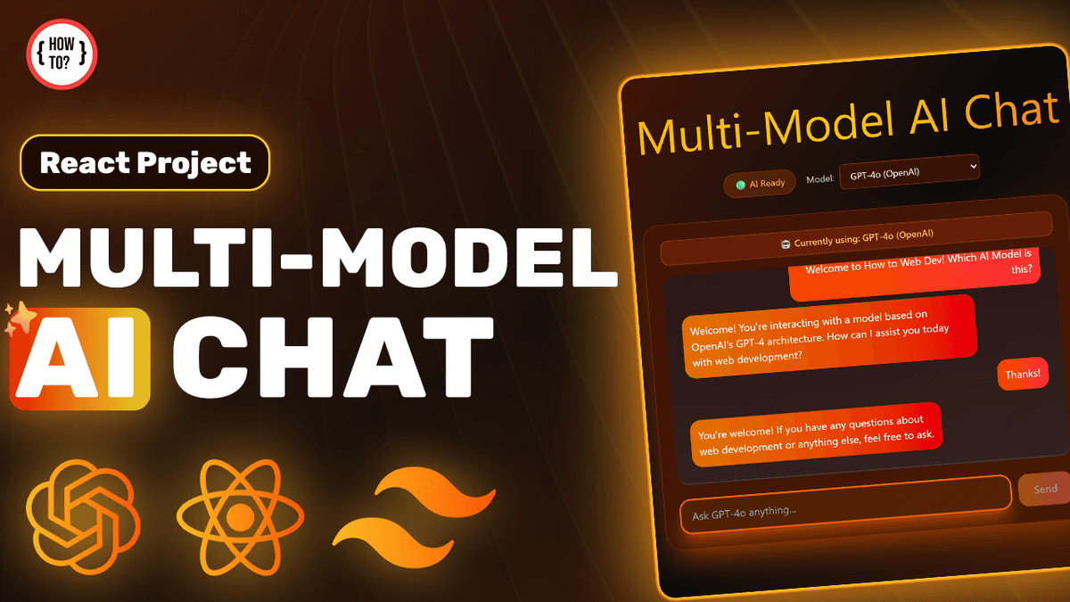 Multi-Model AI Chat with React, Tailwind and Puter.js | Source Code