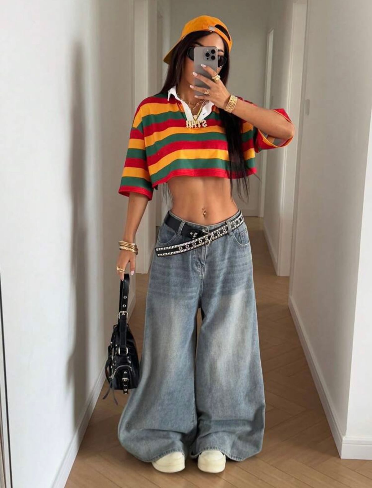 Colorful Striped Crop top