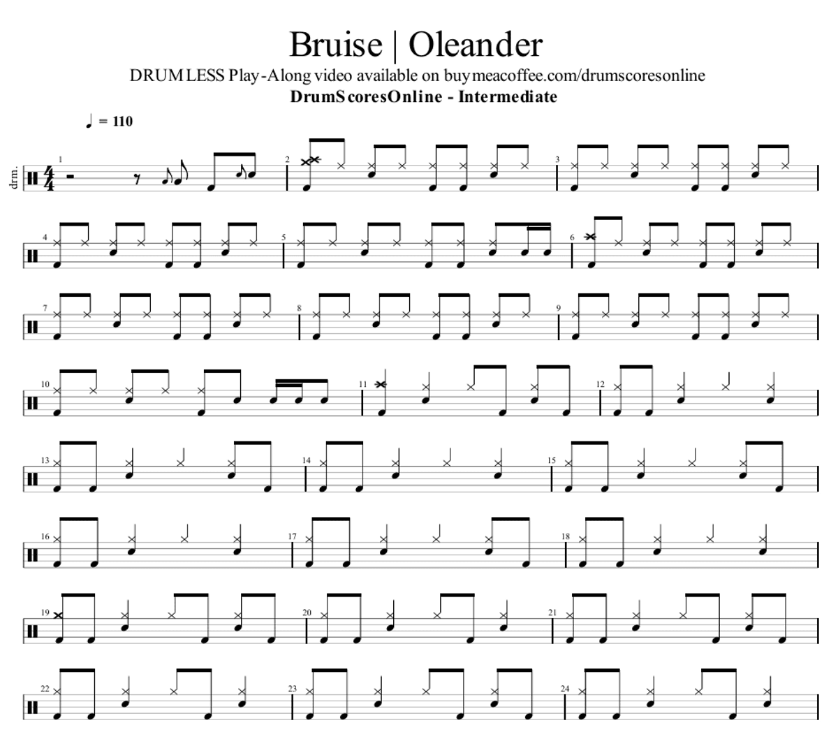 Bruise - Oleander | Sheet Music PDF and GP Files