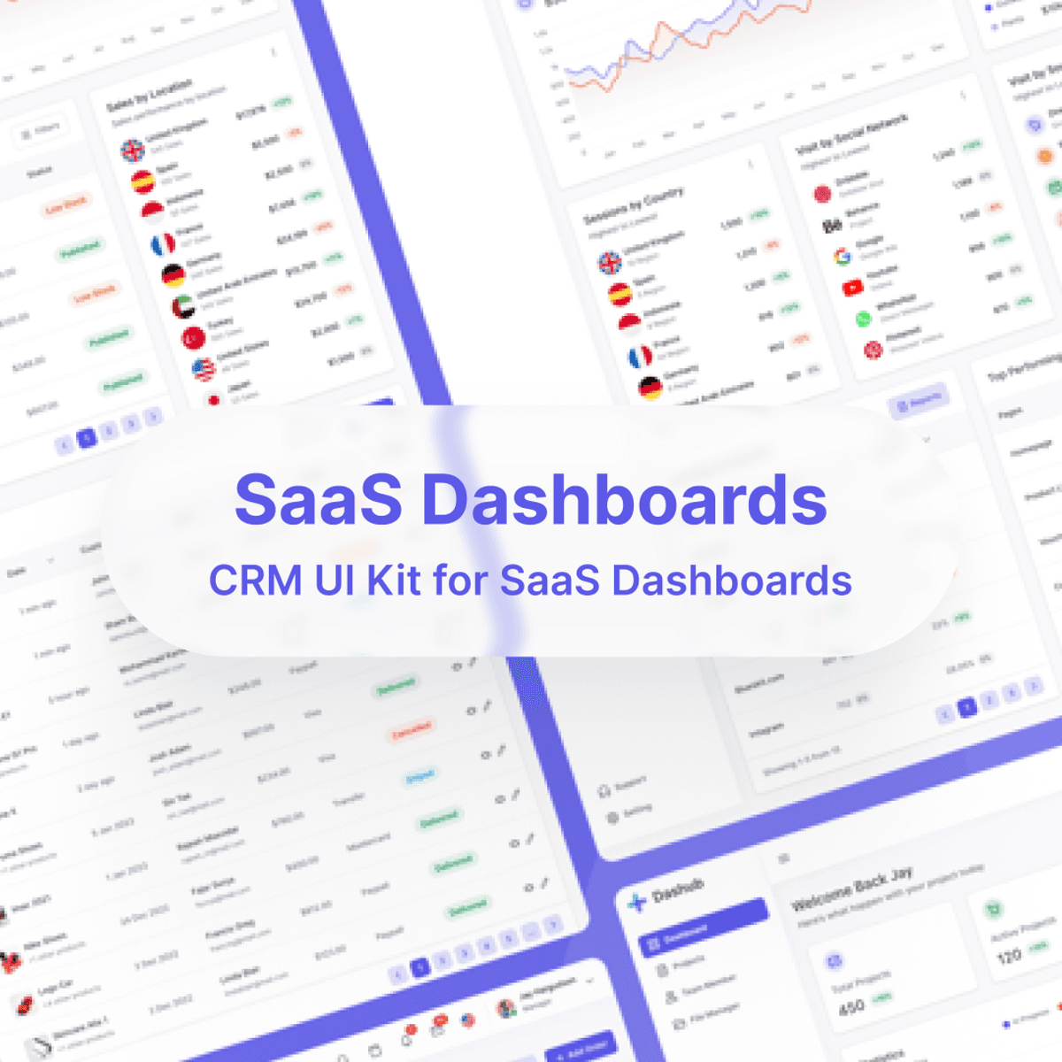 CRM UI Kit For SaaS Dashboard