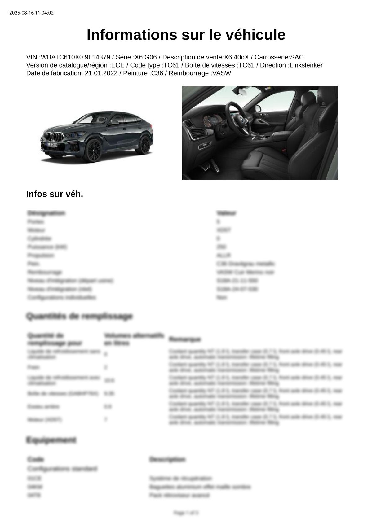 Build Sheet VIN WBATC610X09L14379