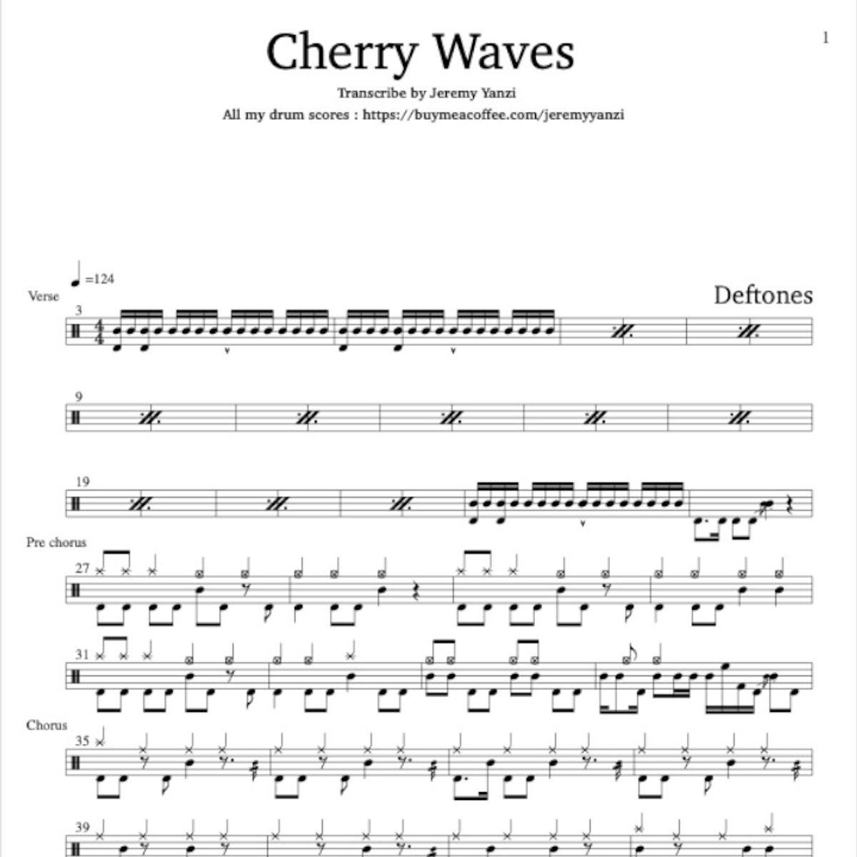 Deftones - Cherry waves - Buymeacoffee
