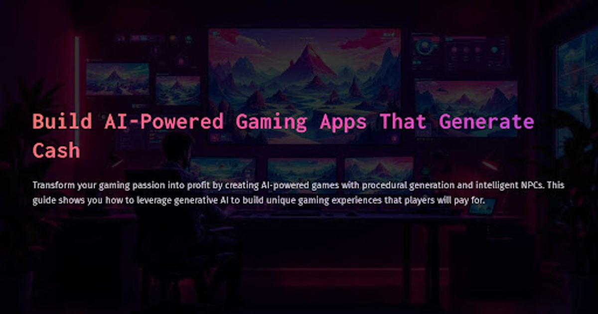 Build AI-Powered Gaming Apps That Generate Cash