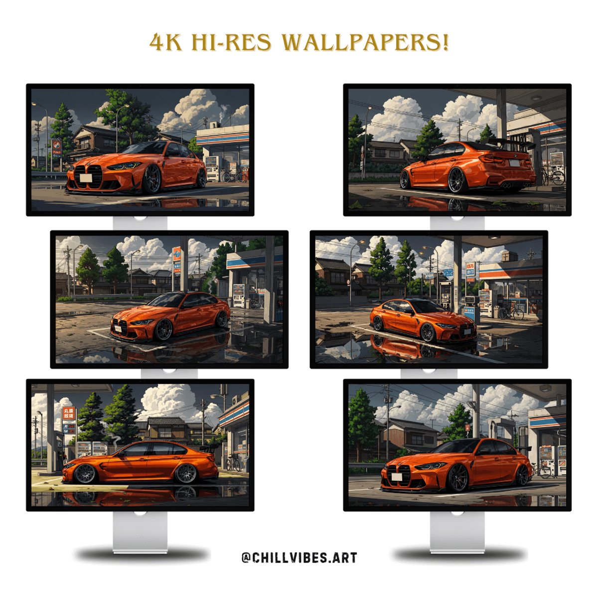 BMW M3 JDM Car 4K Wallpapers Pack (Pack of 6) ✨