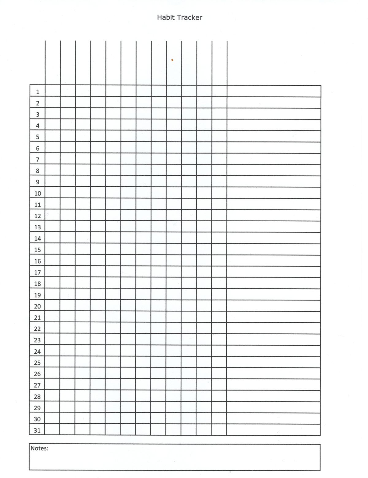 Monthly Habit Tracker