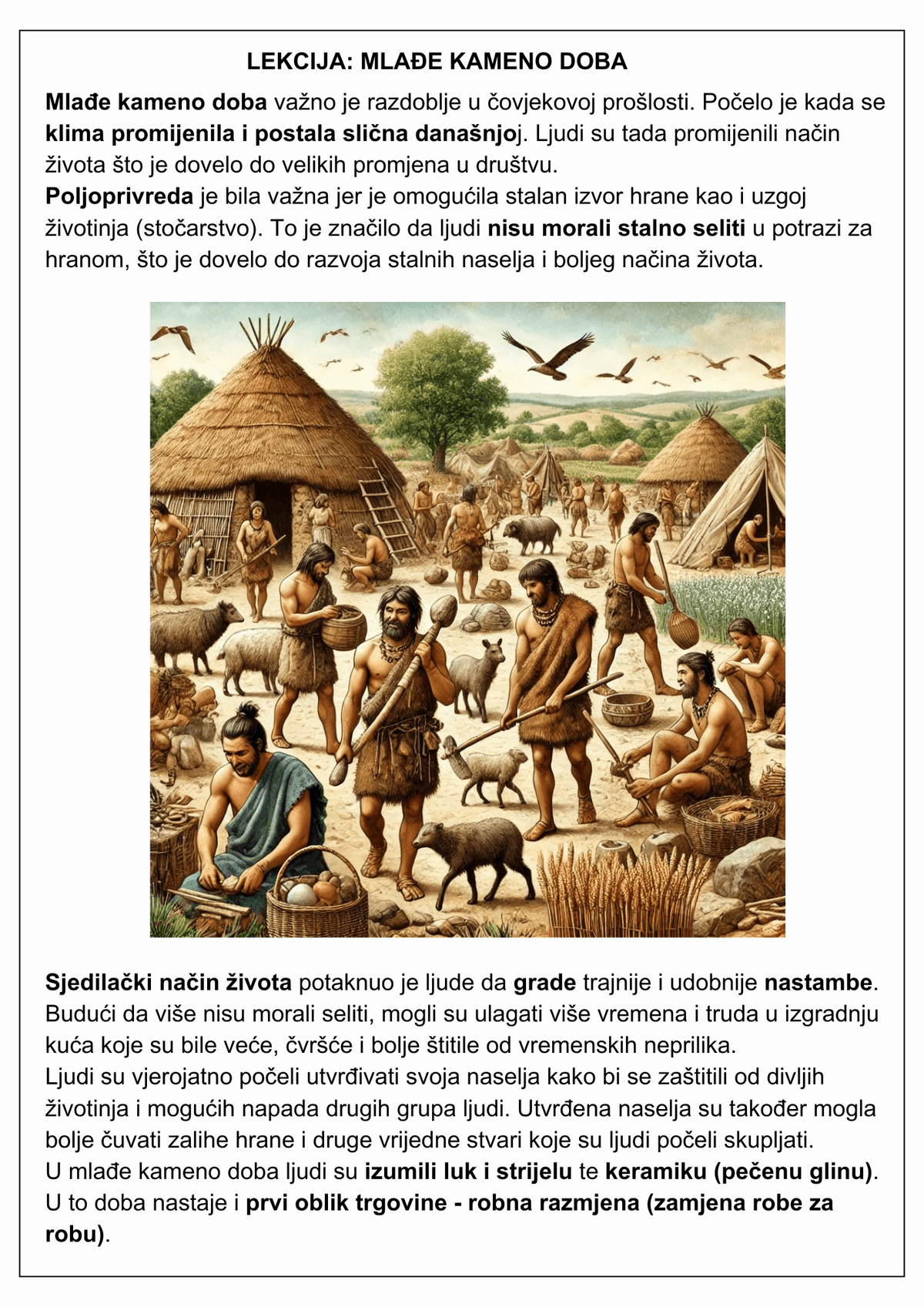 Zbirka nastavnih listića s prilagodbom sadržaja (Povijest, 5. r.)
