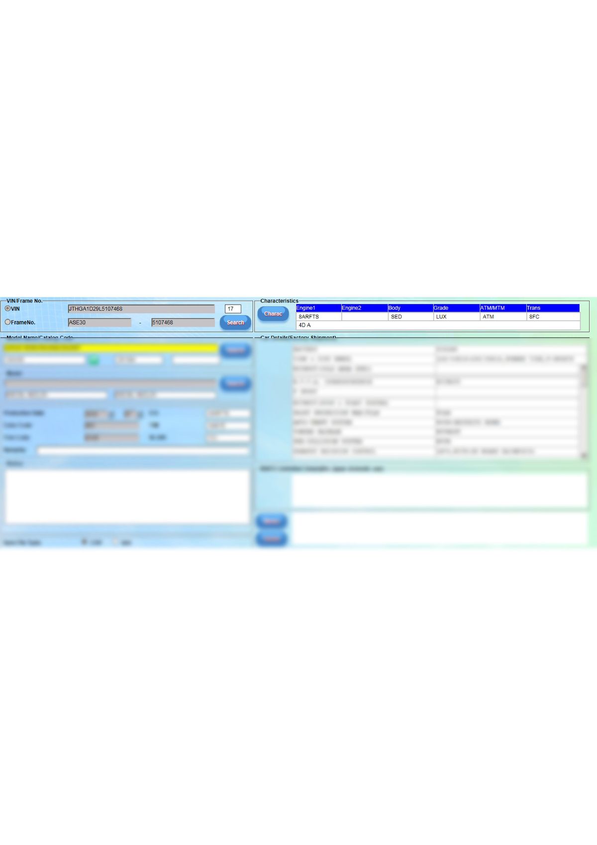 Build Sheet VIN JTHGA1D29L5107468