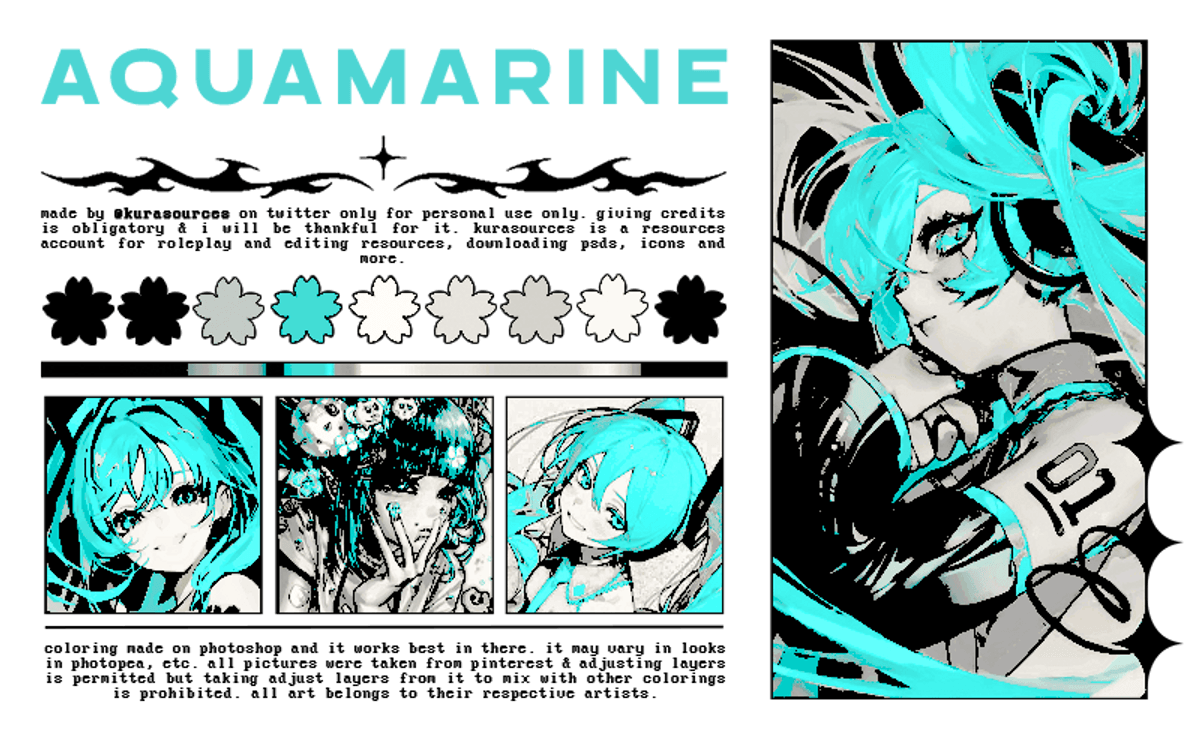 𓂅𓂅 PSD 1O8: AQUAMARINE