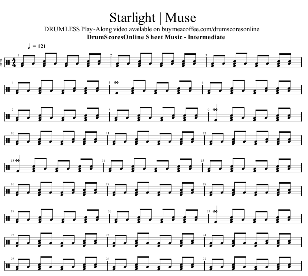 Muse - Starlight | Sheet Music PDF and GP Files