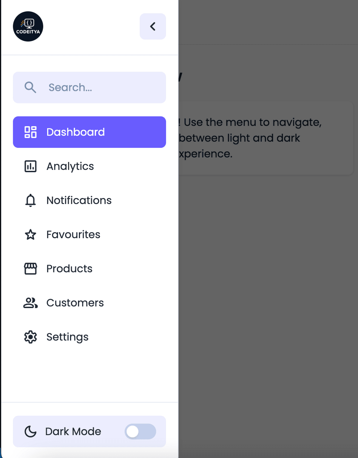 Responsive Sidebar Menu with Dark/Light Theme | HTML, CSS & JavaScript ...