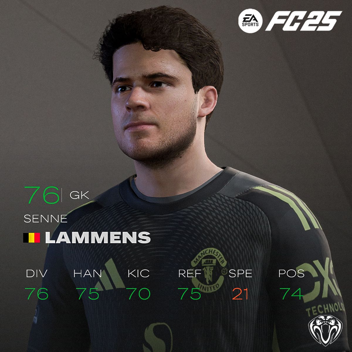 Senne Lammens Face For FC25