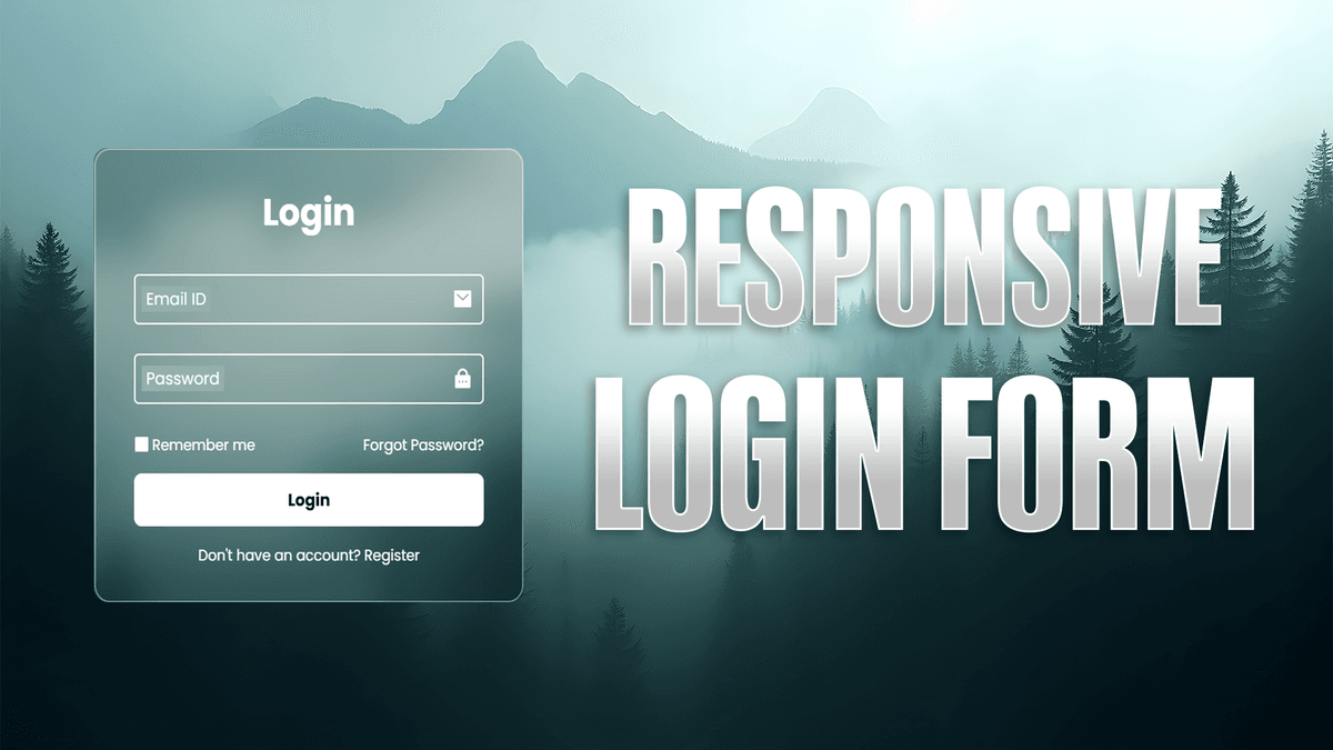 Responsive Glassmorphism Login Form [Modern & Clean] - Buymeacoffee