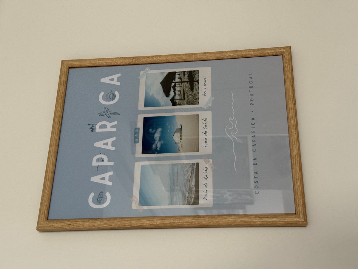 Caparica Light Blue 3 Polaroids poster - digital print
