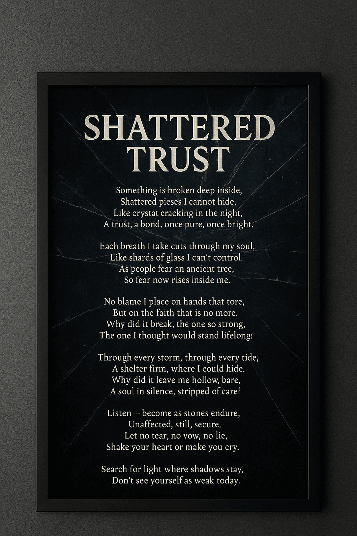 Shattered Trust -Poem Wallpaper