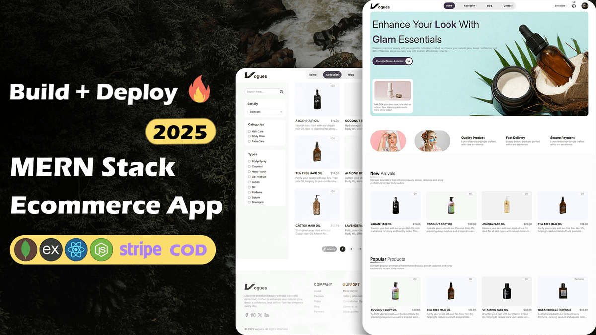 Vogues MERN Stack CRUD App with ADMIN panel [Source Code]