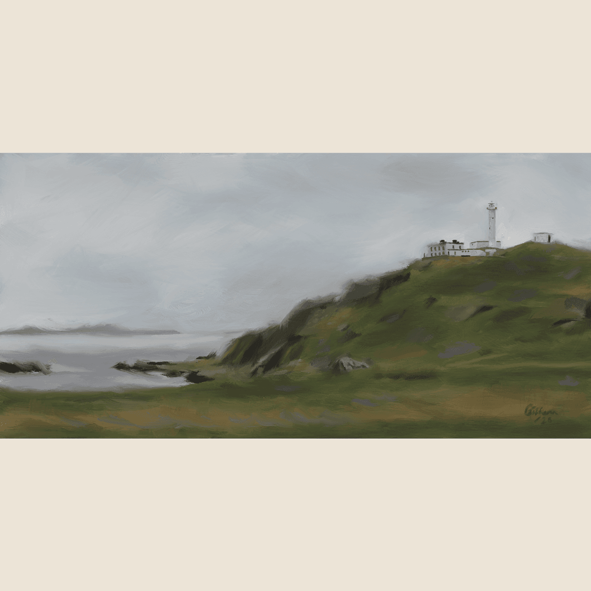 Download this painting- Lighthouse on Inishtrahull