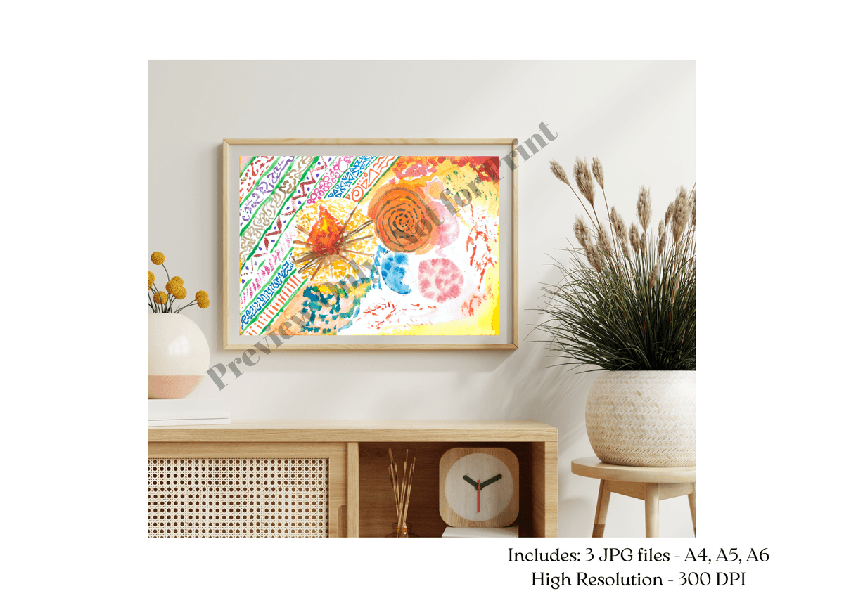 Fire | Ritual-Inspired Digital Watercolor Print Bundle (A4, A5, A6)