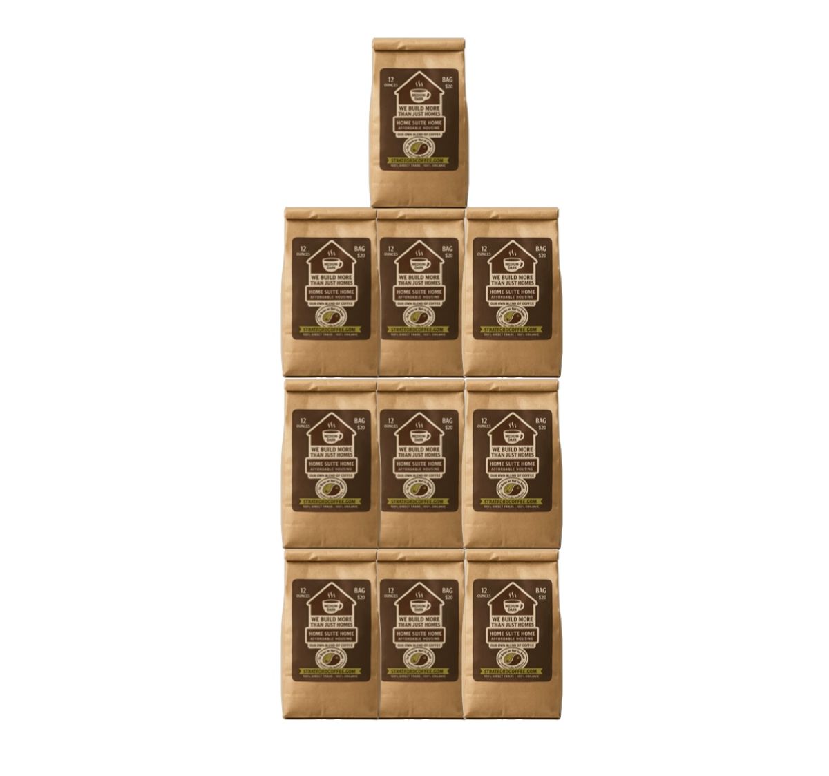 Bundle of 10 Coffee Bags - Spread the Love (Shipping Included)