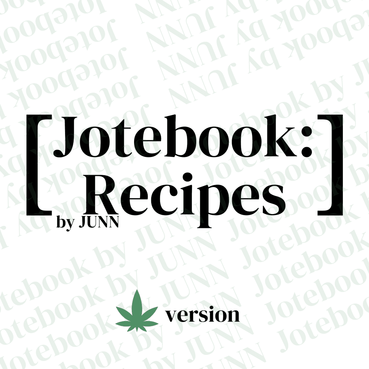 Jotebook Recipes (Leaf version) - Digital Product