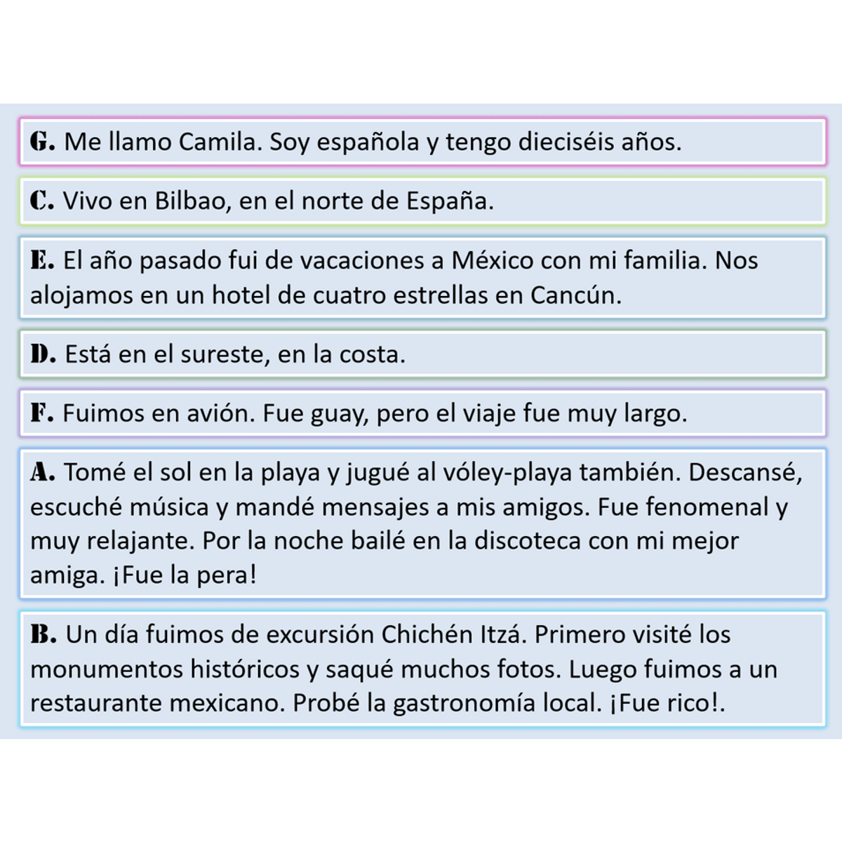 Claro 2 unit 2.4 - Te cuento qu&eacute; pas&oacute;