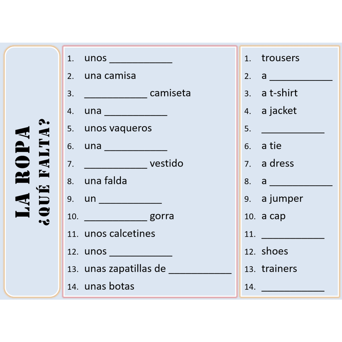 Claro 2 unit 4.1 - Esto es lo que llevo