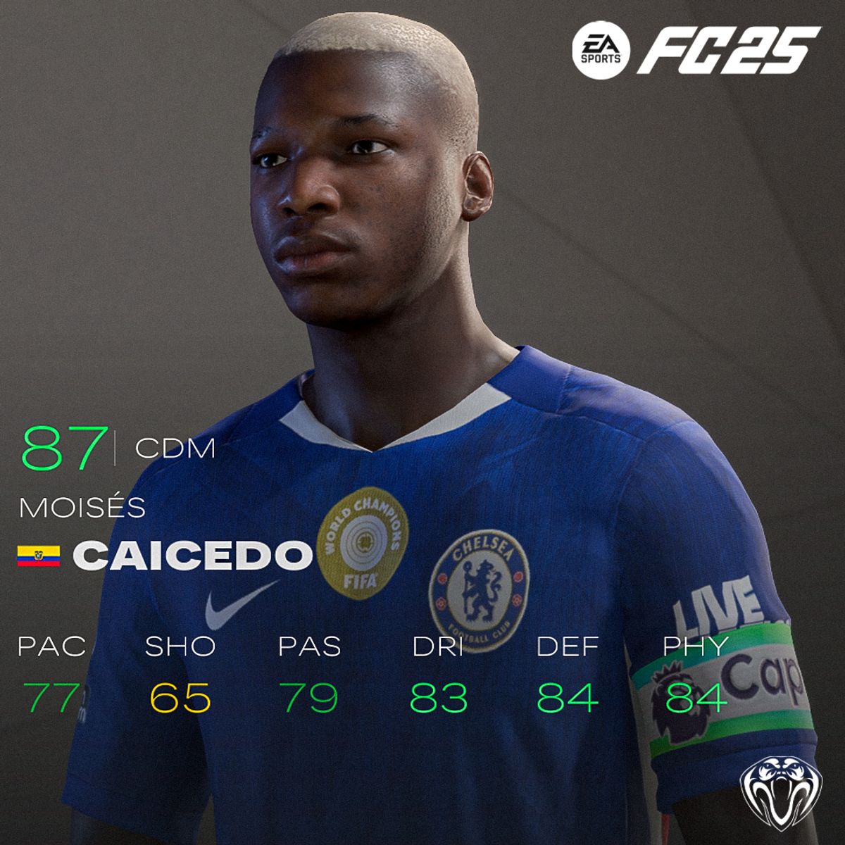 Mois&eacute;s Caicedo Blonde Face For FC25
