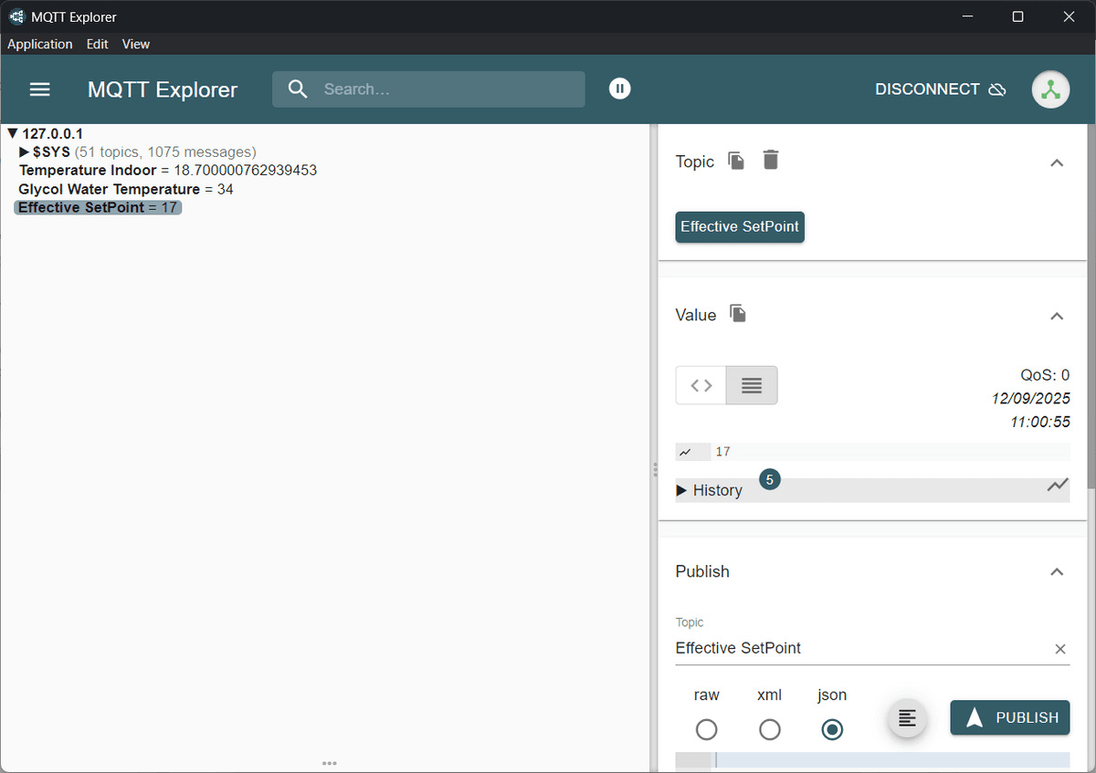 Uni-Directional BACnet IP to MQTT Publisher (RAW Payload) - COV Node