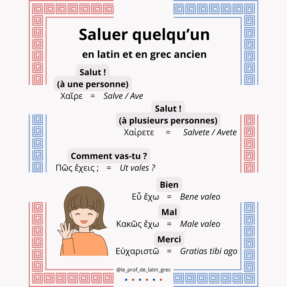 Fiche (PDF) "Saluer en latin et en grec ancien"