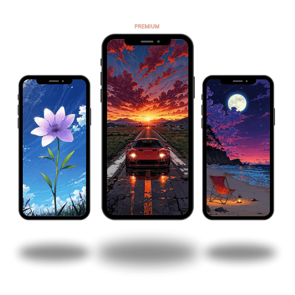 Premium HD Anime Wallpapers (Set of 3) Instant Download ✨