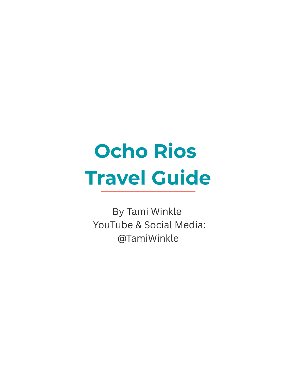 Ocho Rios Travel Guide by Tami Winkle (Ebook)