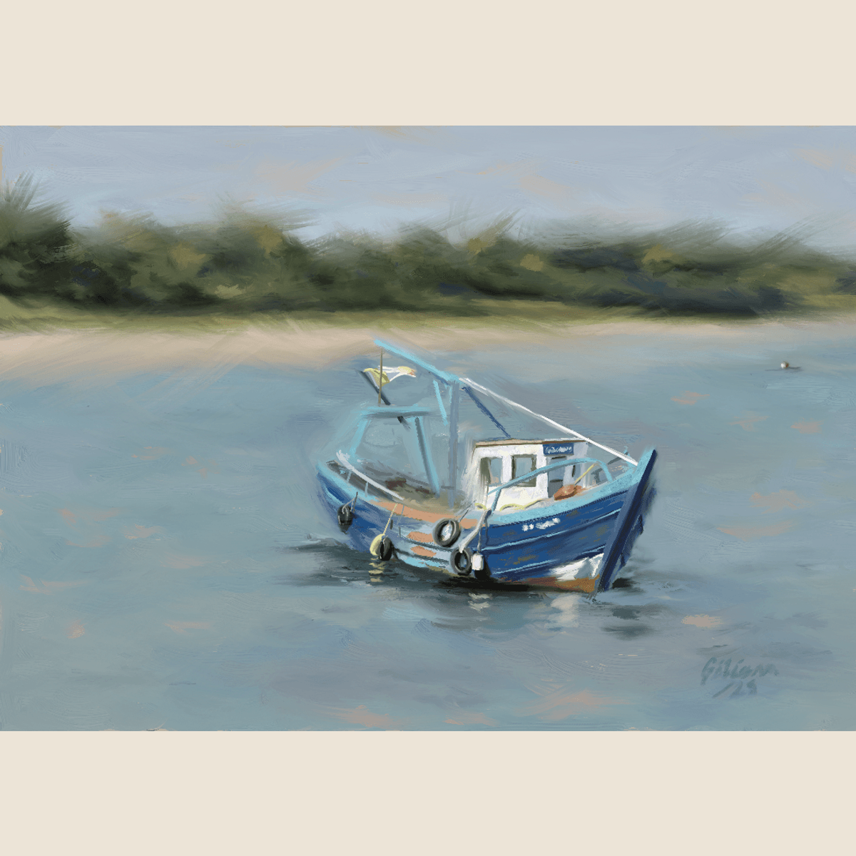 Download this painting- Boat in Donegal