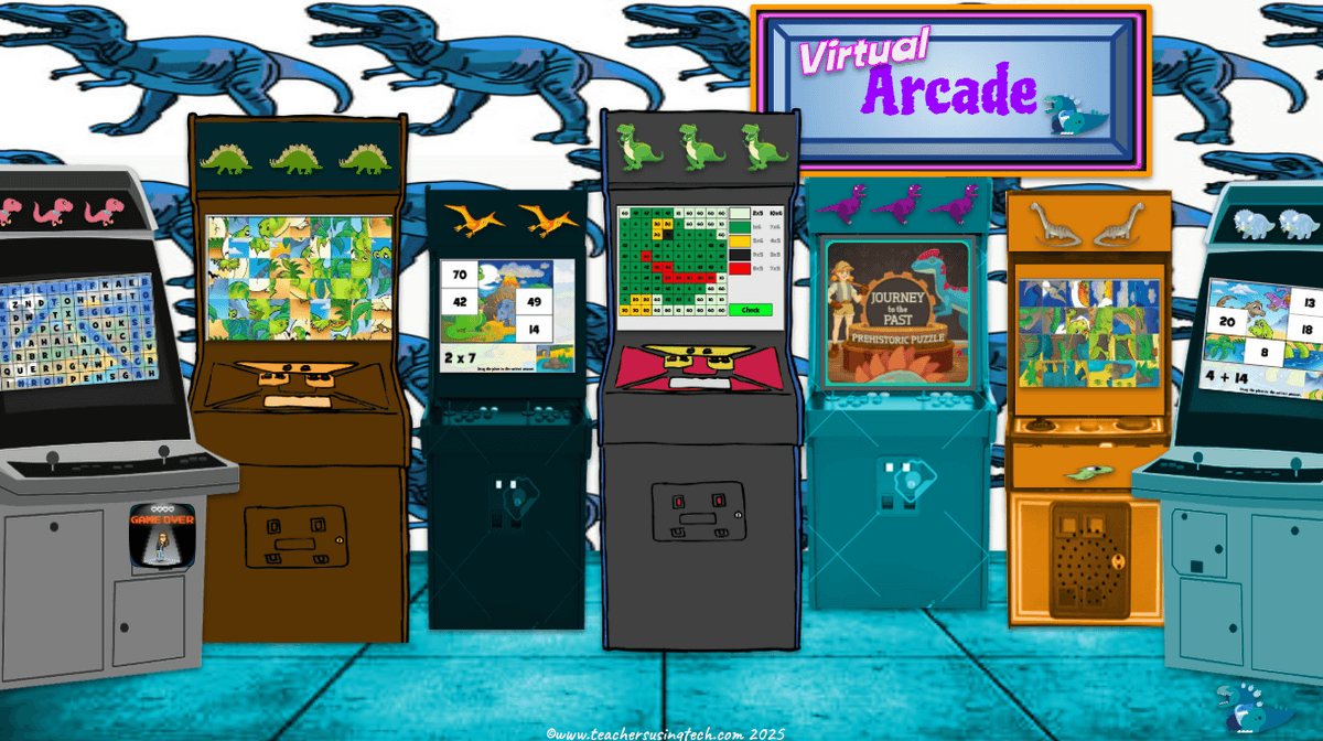✨🦕🦖Dino-Bundle! - 🦕2 Virtual Arcades + 🦖5 STEM Challenges + ✨Bonus: Virtual Field Trips