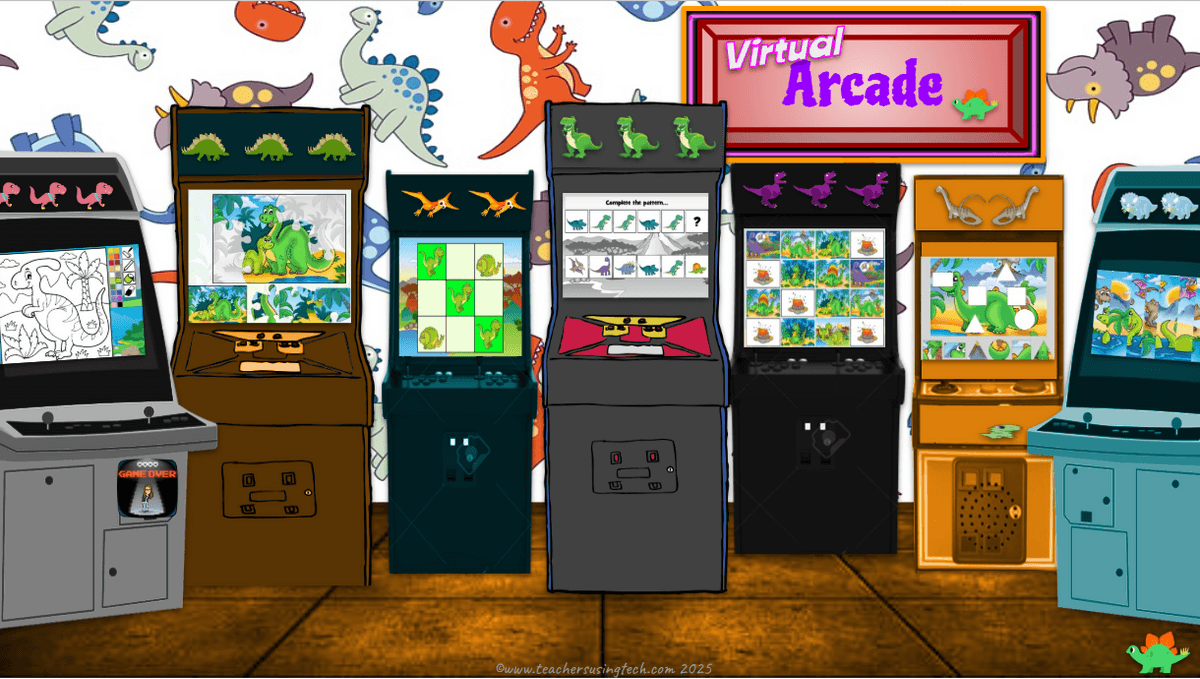 ✨🦕🦖Dino-Bundle! - 🦕2 Virtual Arcades + 🦖5 STEM Challenges + ✨Bonus: Virtual Field Trips