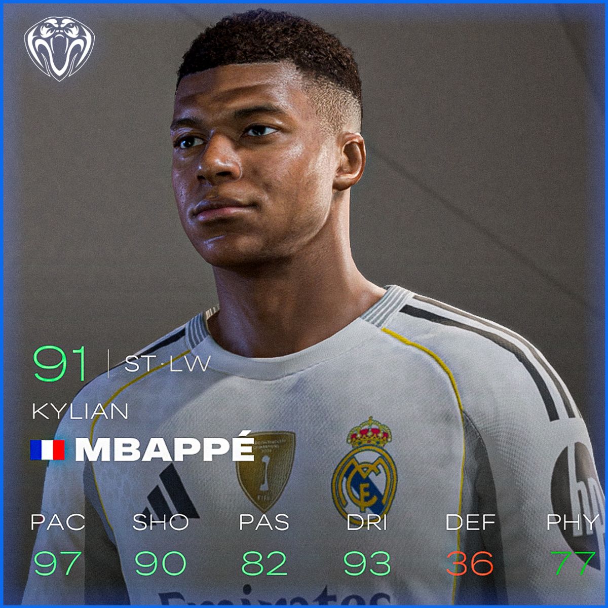 Kylian Mbapp&eacute; Face For FC25
