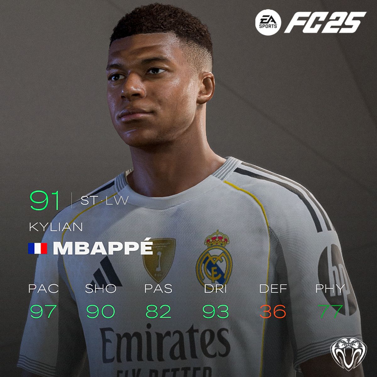 Kylian Mbapp&eacute; Face For FC25