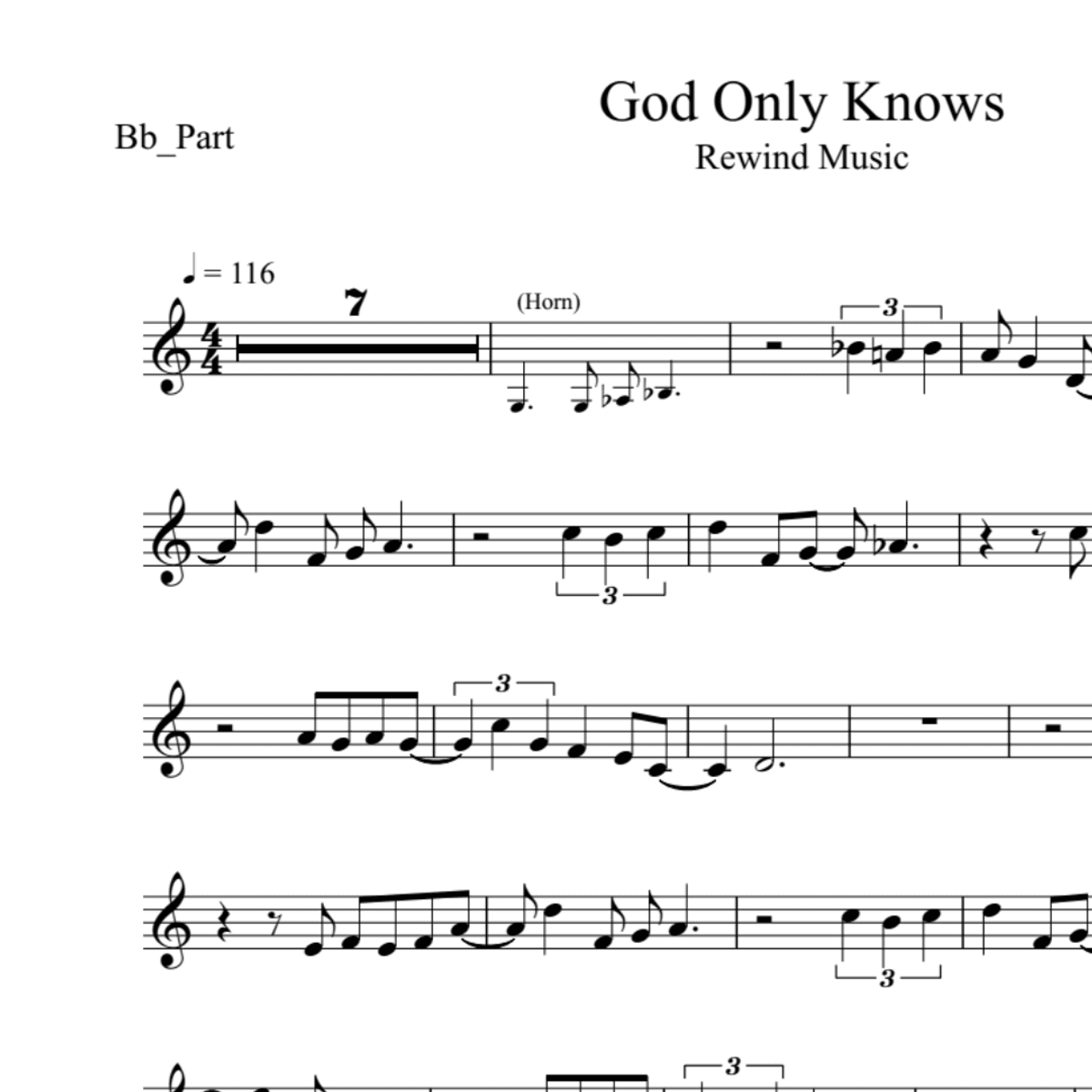 BT0385 God Only Knows Lower Key Backing Track and Sheet Music