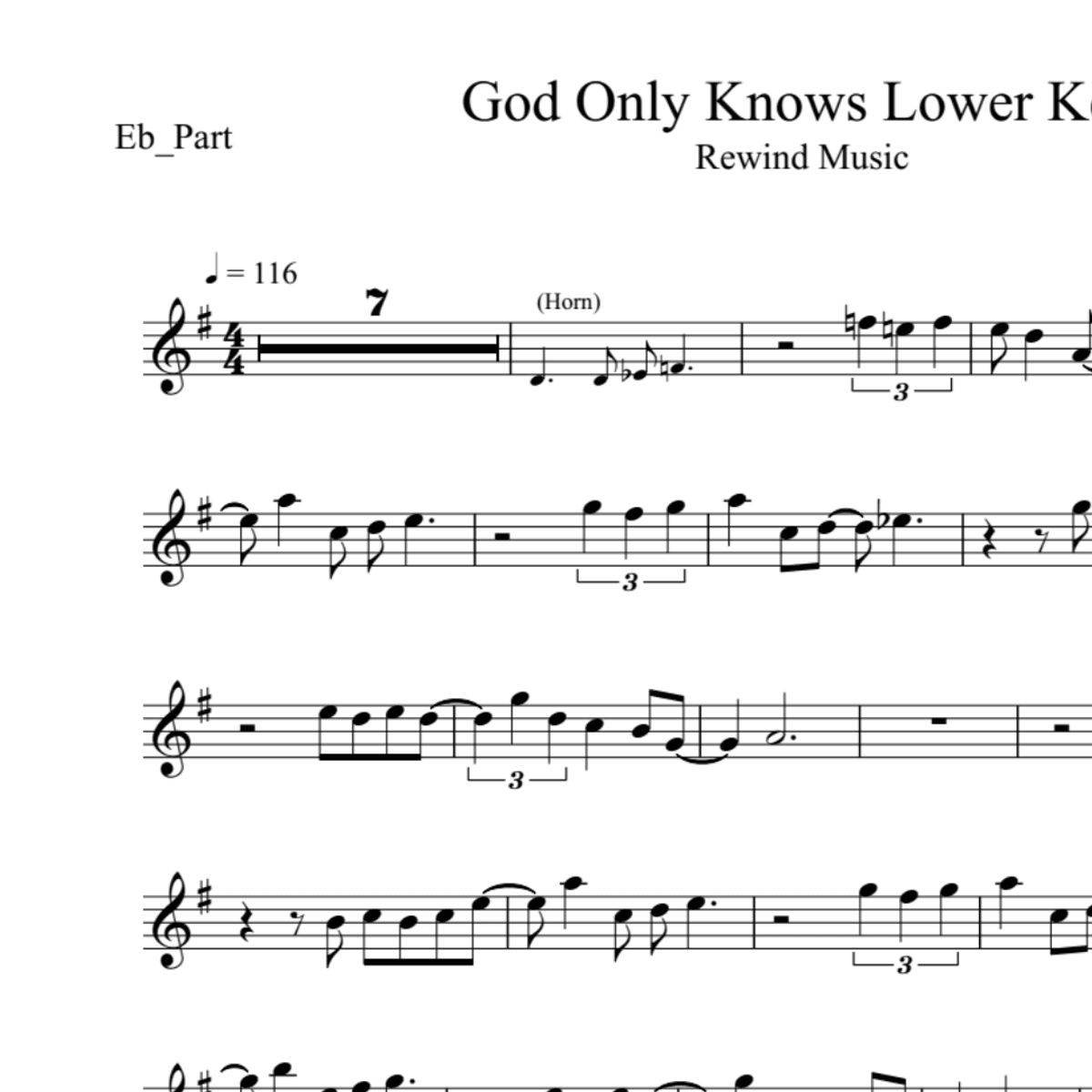 BT0385 God Only Knows Lower Key Backing Track and Sheet Music