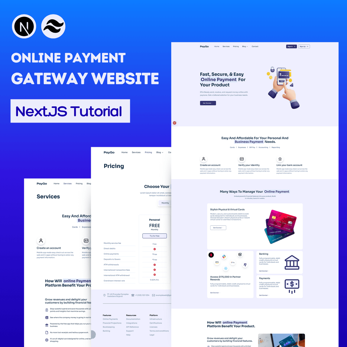 Online Payment Website Template | Next.js + Tailwind CSS (Responsive Design)