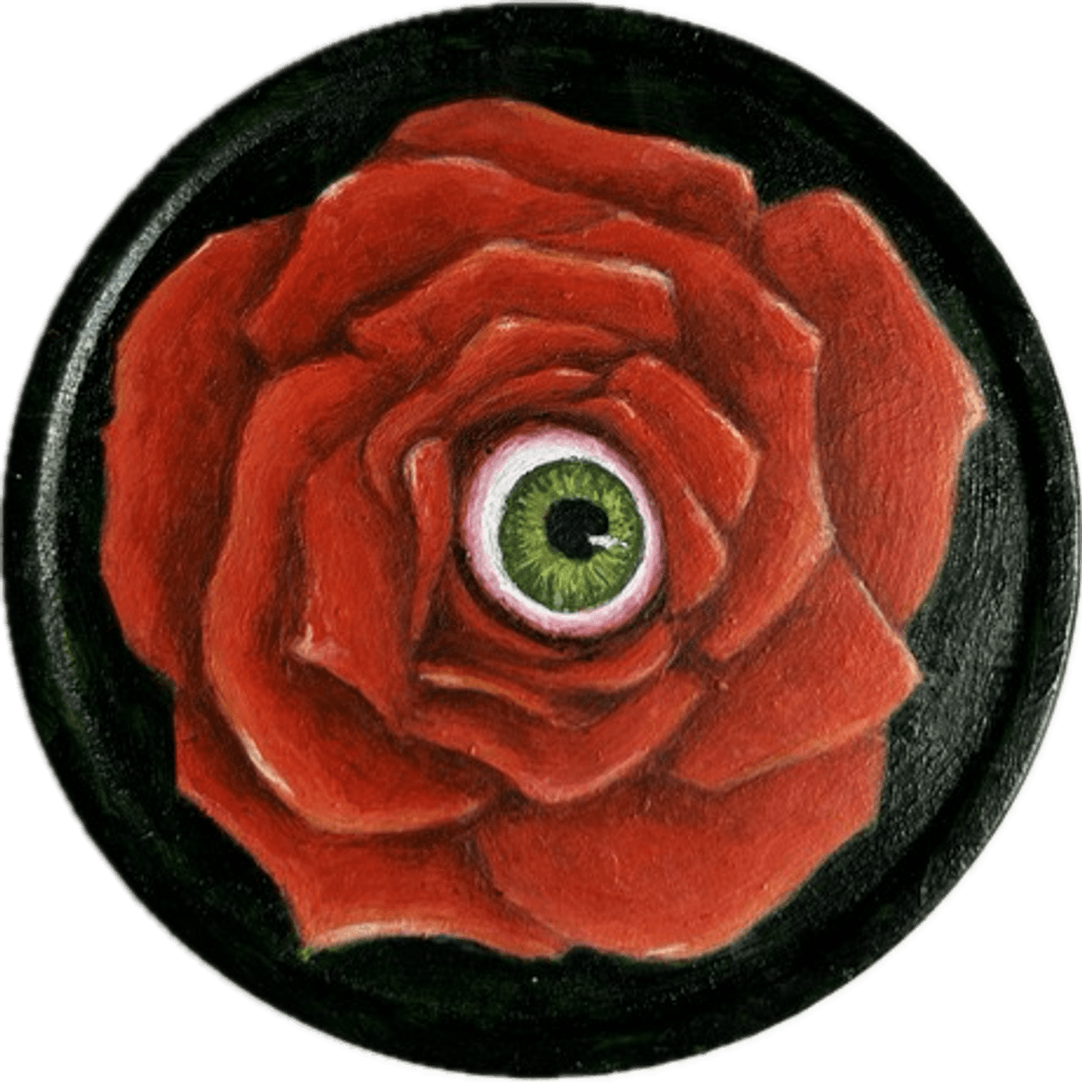 Hand-painted metal tin