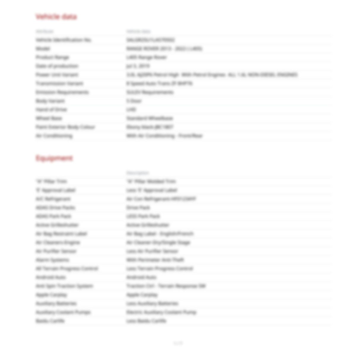 Build Sheet VIN SALGR2SU1LA570502