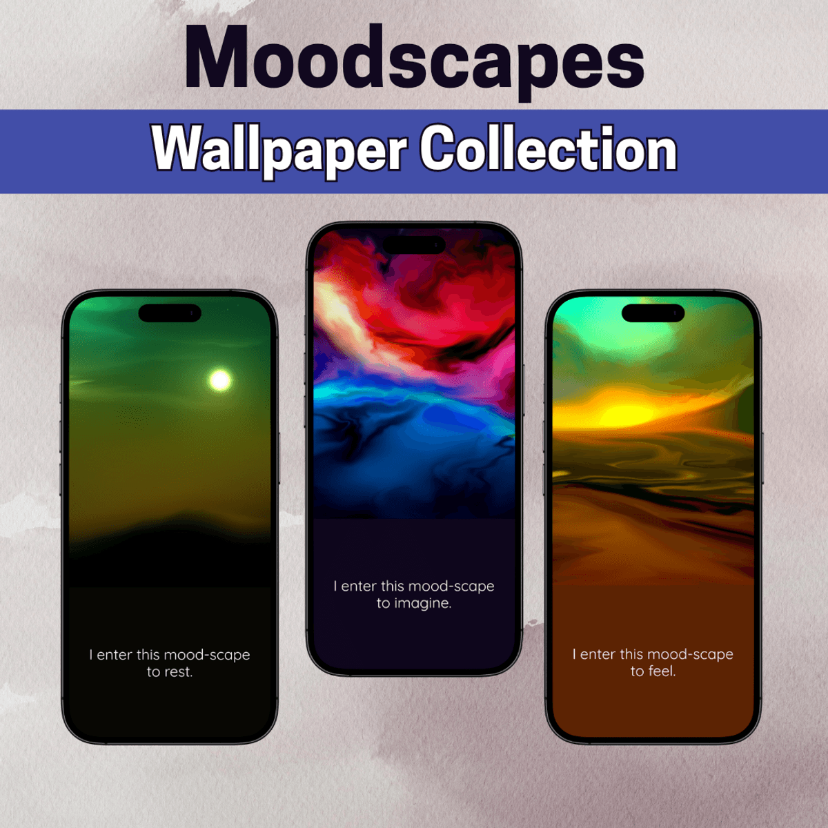 Restful Mood-scapes Set of 3 Wallpapers/Screensavers for iPhone or smartphone