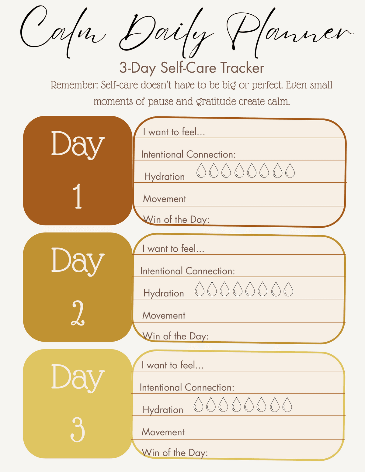 ✨ Freebie: Calm Mom Self-Care Check-In