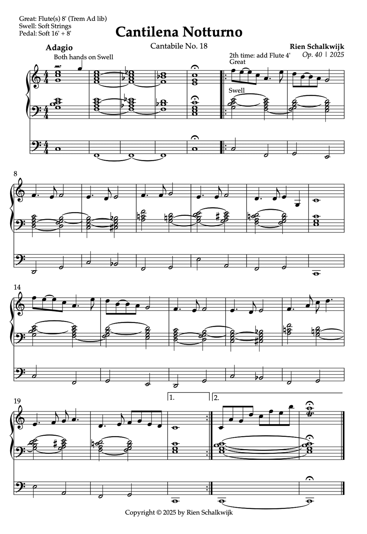 Cantilena Notturno (Cantabile No. 18)