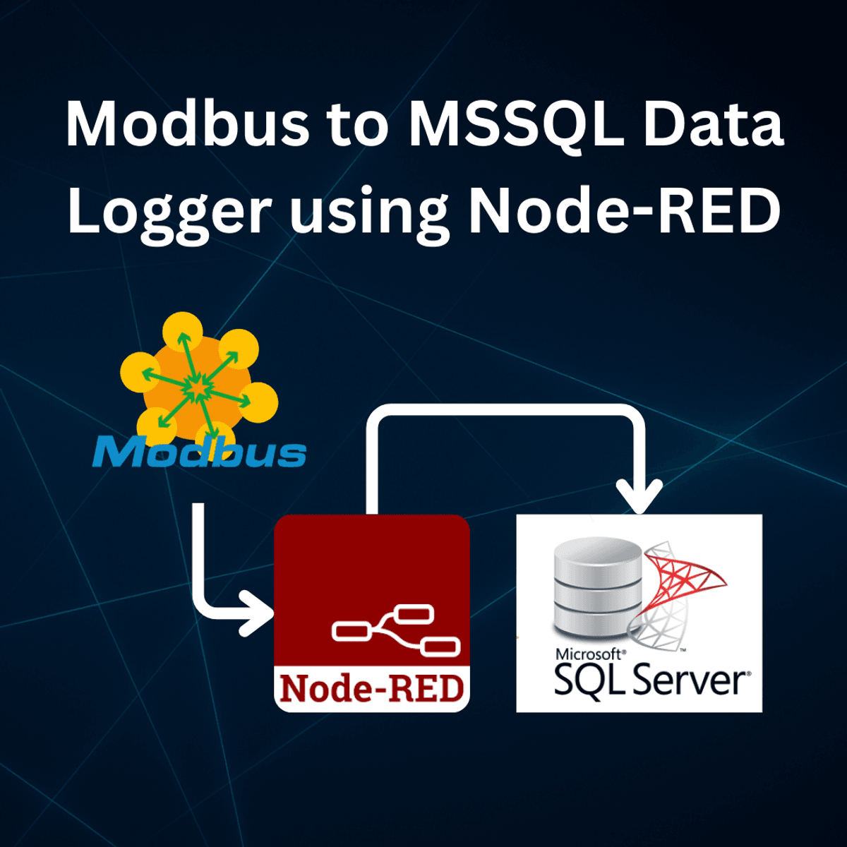 Modbus to MSSQL Data Logger using Node-RED