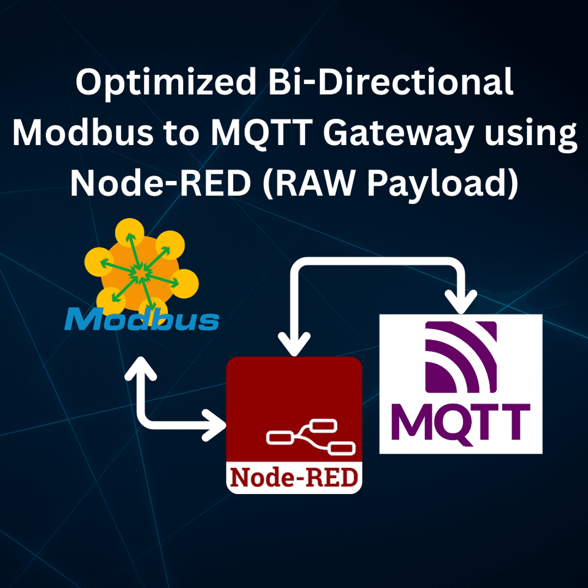 Optimized Bi-Directional Modbus to MQTT Gateway using Node-RED (RAW Payload)