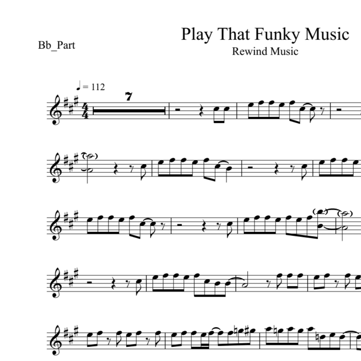 BT0109 Play That Funky Music Backing Track and Sheet Music